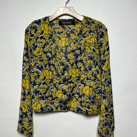 Code X Mode Floral Button Down Blouse M NWOT - Picture 9 of 10